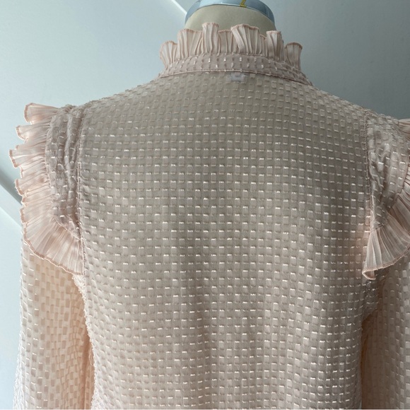 Reiss Taylor Pink Ruffle Blouse - 0 - Picture 10 of 15